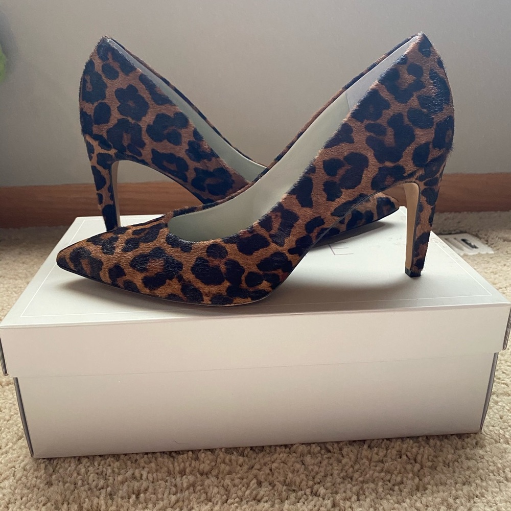 1.State Calf Hair Leopard Pumps